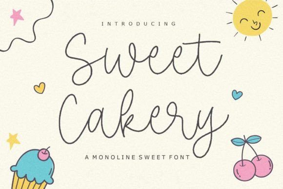 Sweet Cakery: The Elegant Monoline Font Worth Knowing